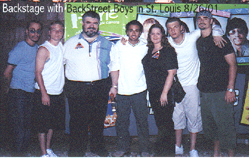 My daughter and I got to meet the Backstreet Boys when they were in St. Louis in Concert in 2001!